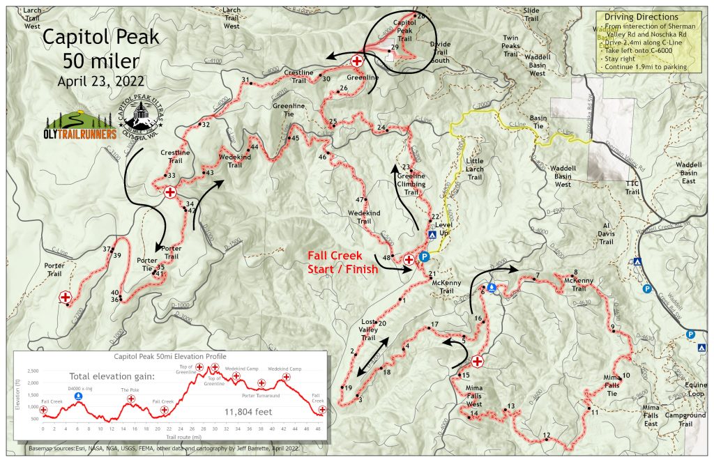 2024 Capitol Peak 50miler/25K Oly Trail Runners